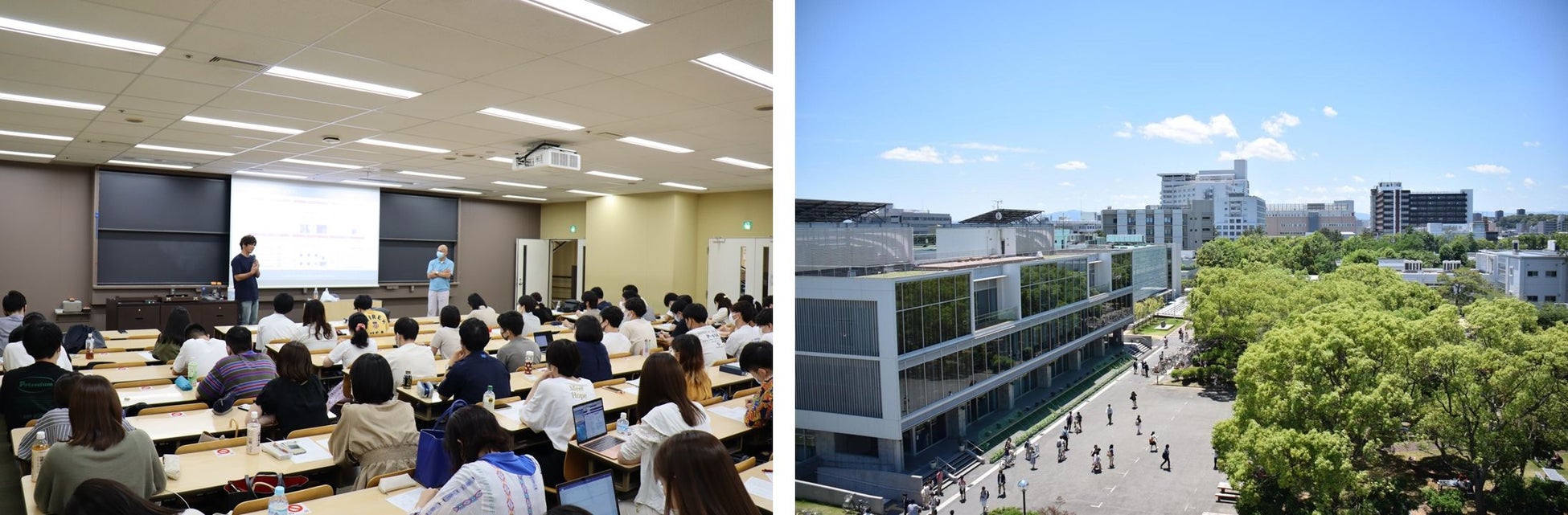 左:本プログラムイメージ/右:三重大学キャンパスイメージ