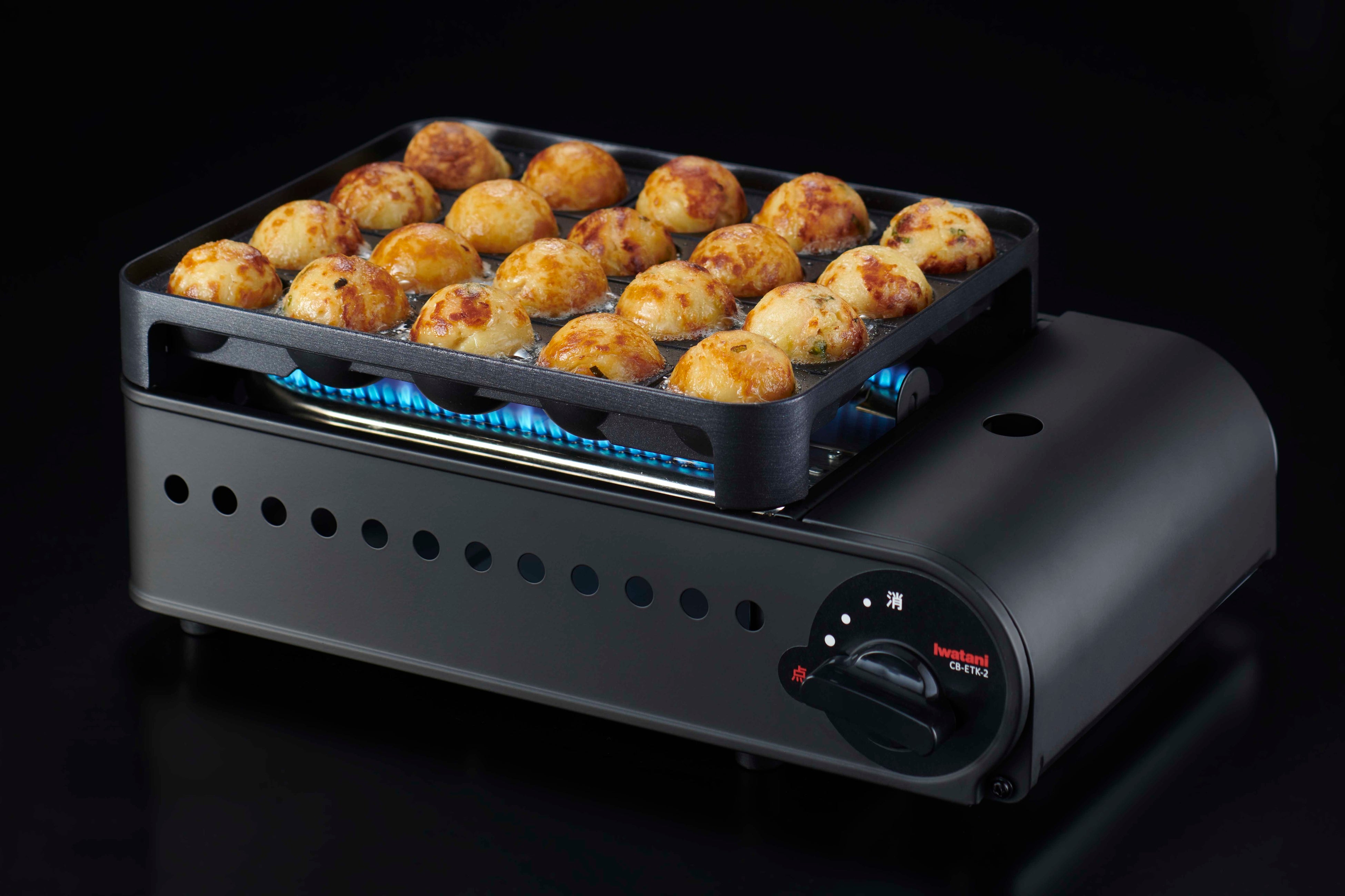 IwatanI たこ焼き器 II 日本製 カセットガスたこ焼器「炎たこⅡ」を使った世界初の『たこ焼き