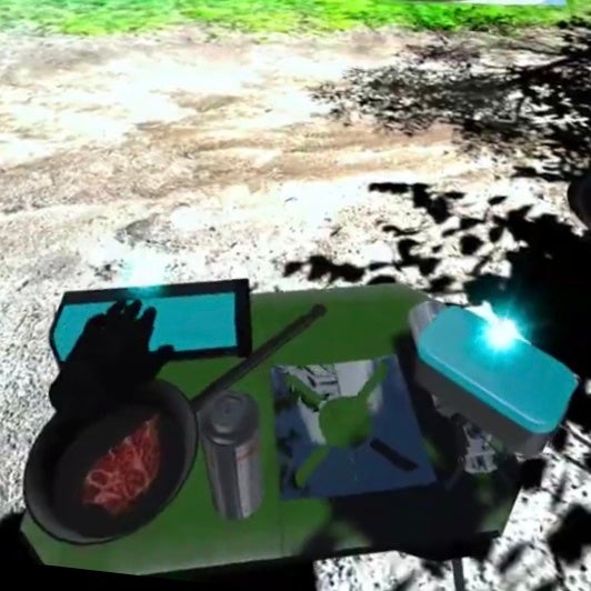 FORE WINDS製品やTrangiaメスティンをタッチして調理を開始