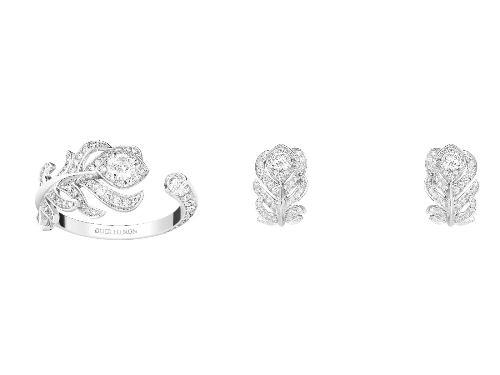 ブシュロン、新作コレクション「プリュム ドゥ パオン」を発表