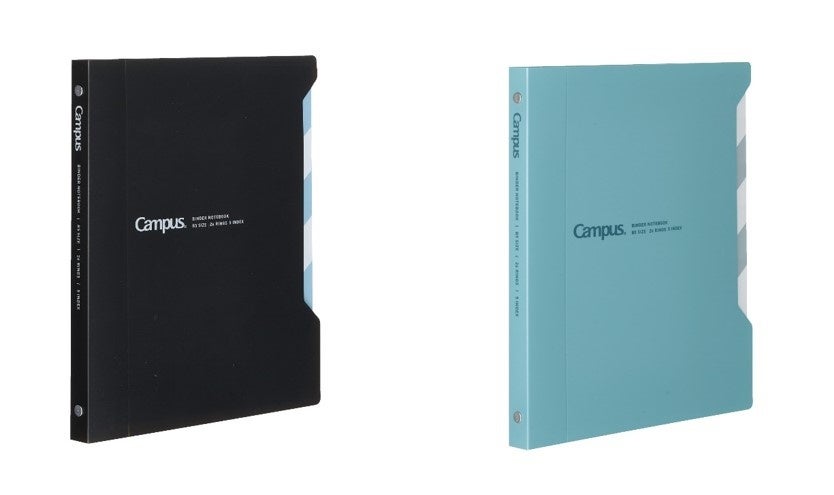 （左から）スリムタイプ（最大収容枚数65枚）　黒、ライトブルー