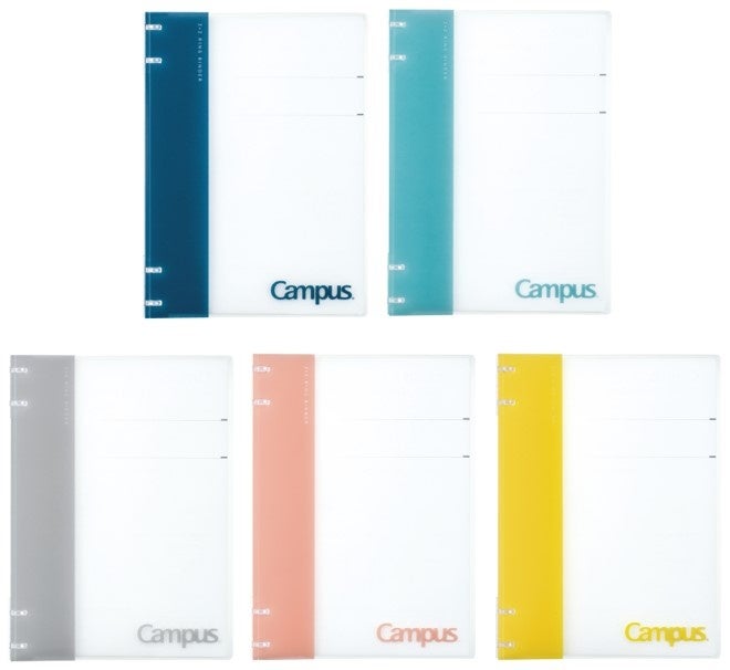 （B5サイズ）ネイビー、ライトブルー、グレー、ピンク、イエロー