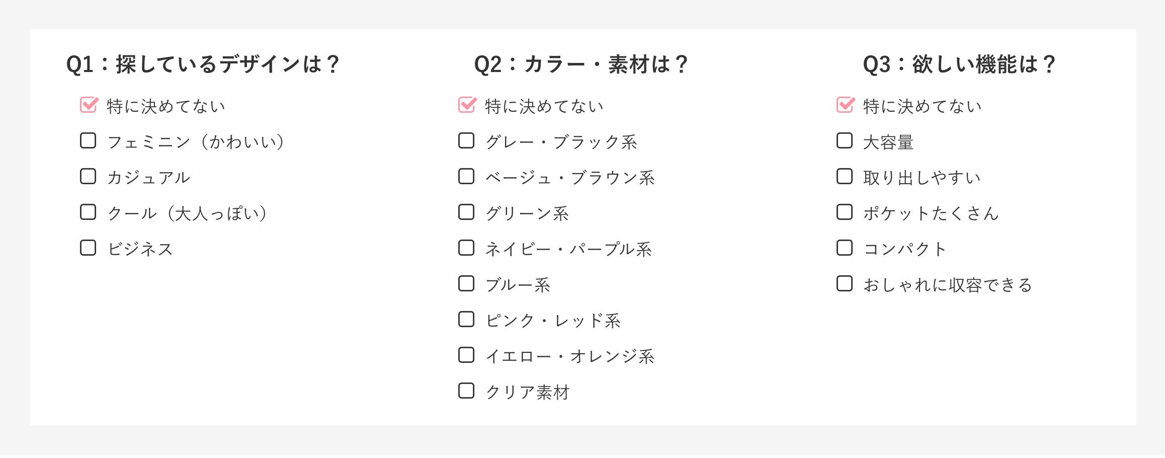 チェック項目　イメージ