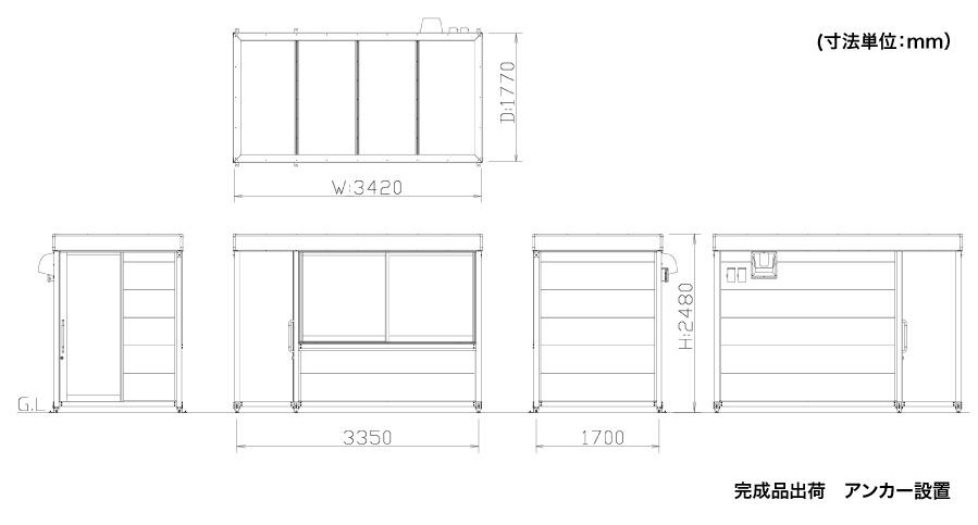 平面図：バリアブルROOM(テラス付きタイプ)