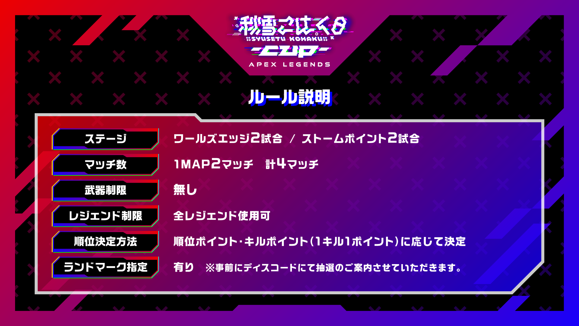 こはCUP：大会ルール（1）