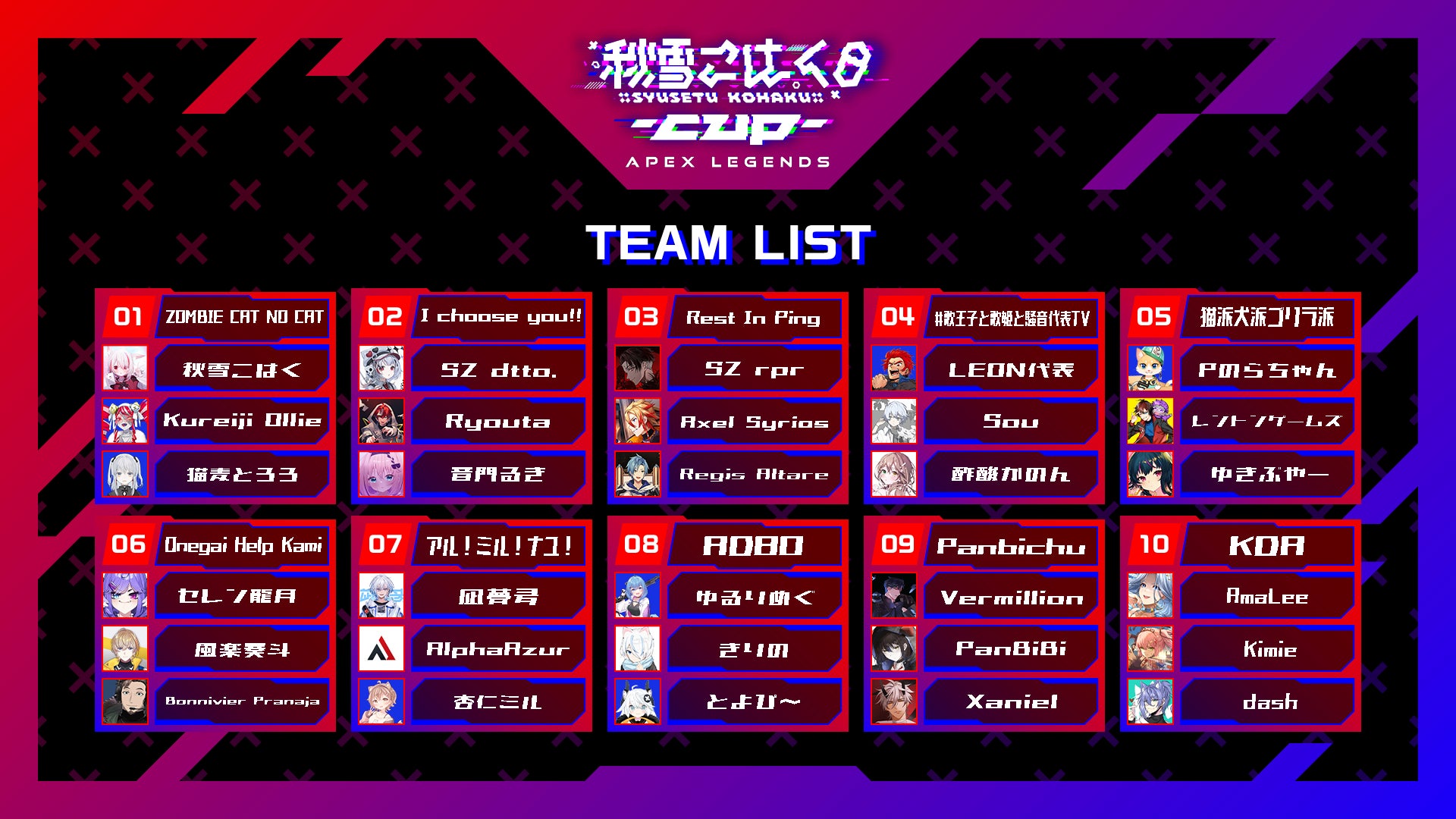 こはCUP:チームリスト(1)