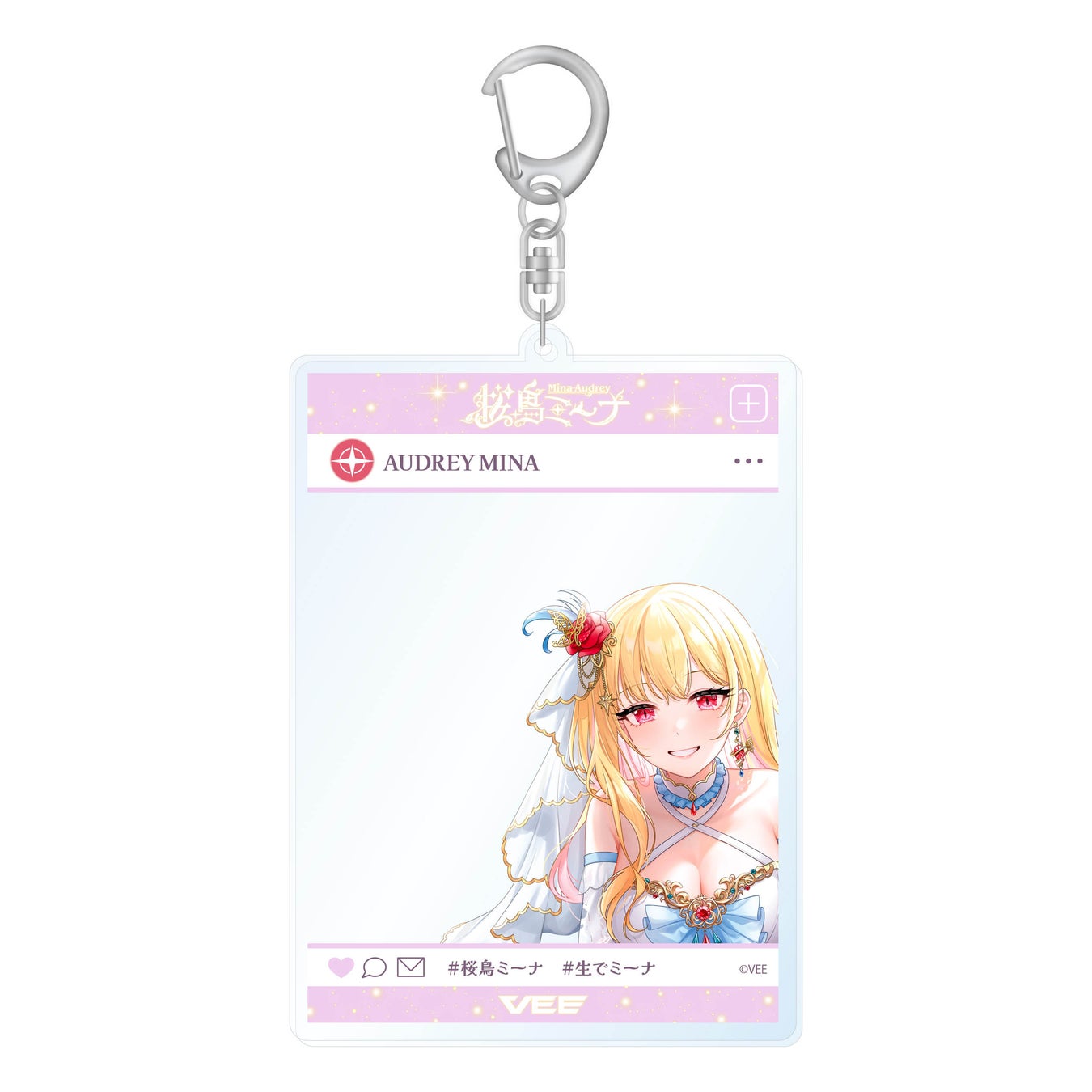 VEE:桜鳥ミーナ バースデーグッズ(SNS風アクリルキーホルダー)