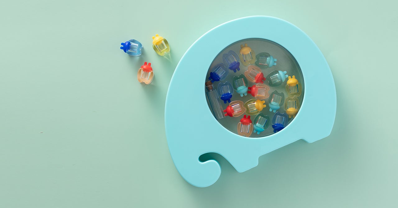 ブルー #アンジュスマイル 乳歯ケース