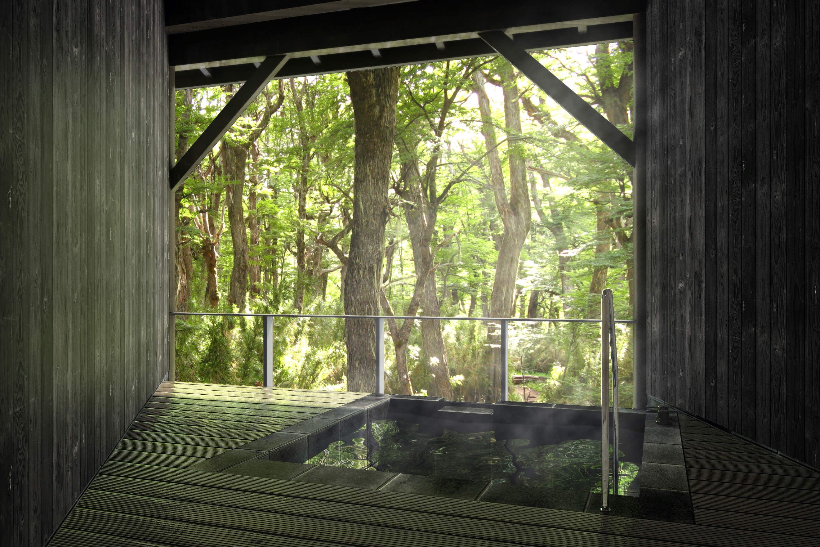 リニューアルした貸切露天風呂（パース）