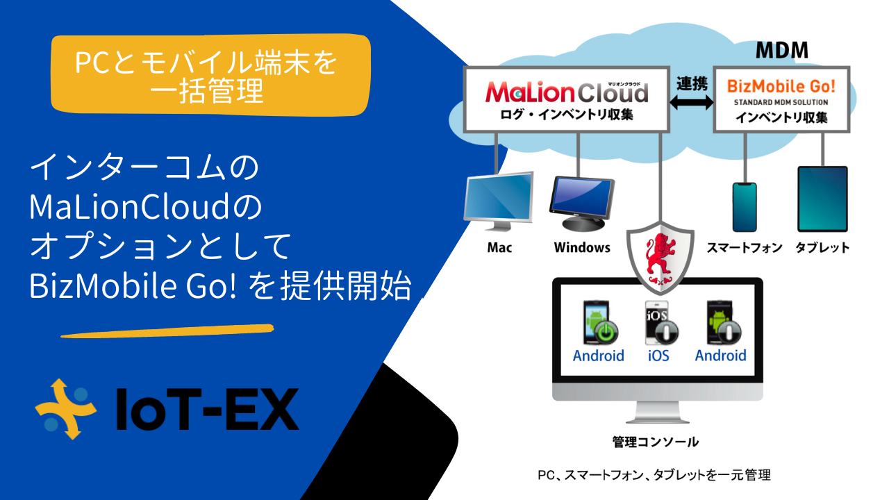 インターコムのMaLionCloudのオプションとしてBizMobile Go! を提供開始