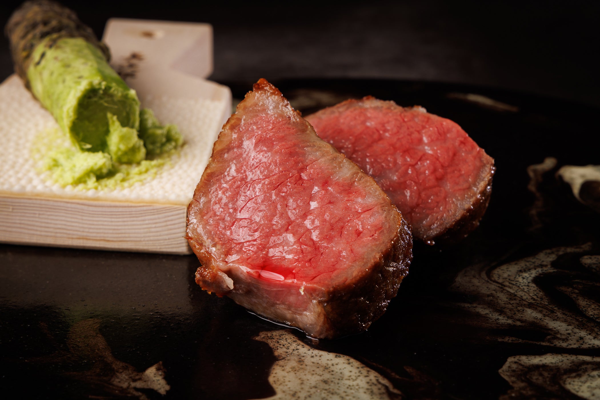 【焼物】神戸牛しんたまと擦りたて生わさび