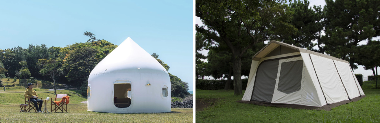 異なるタイプの寝床