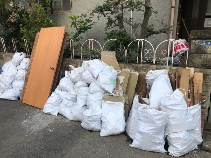 6月5日 浸水した家屋からでた災害ごみ