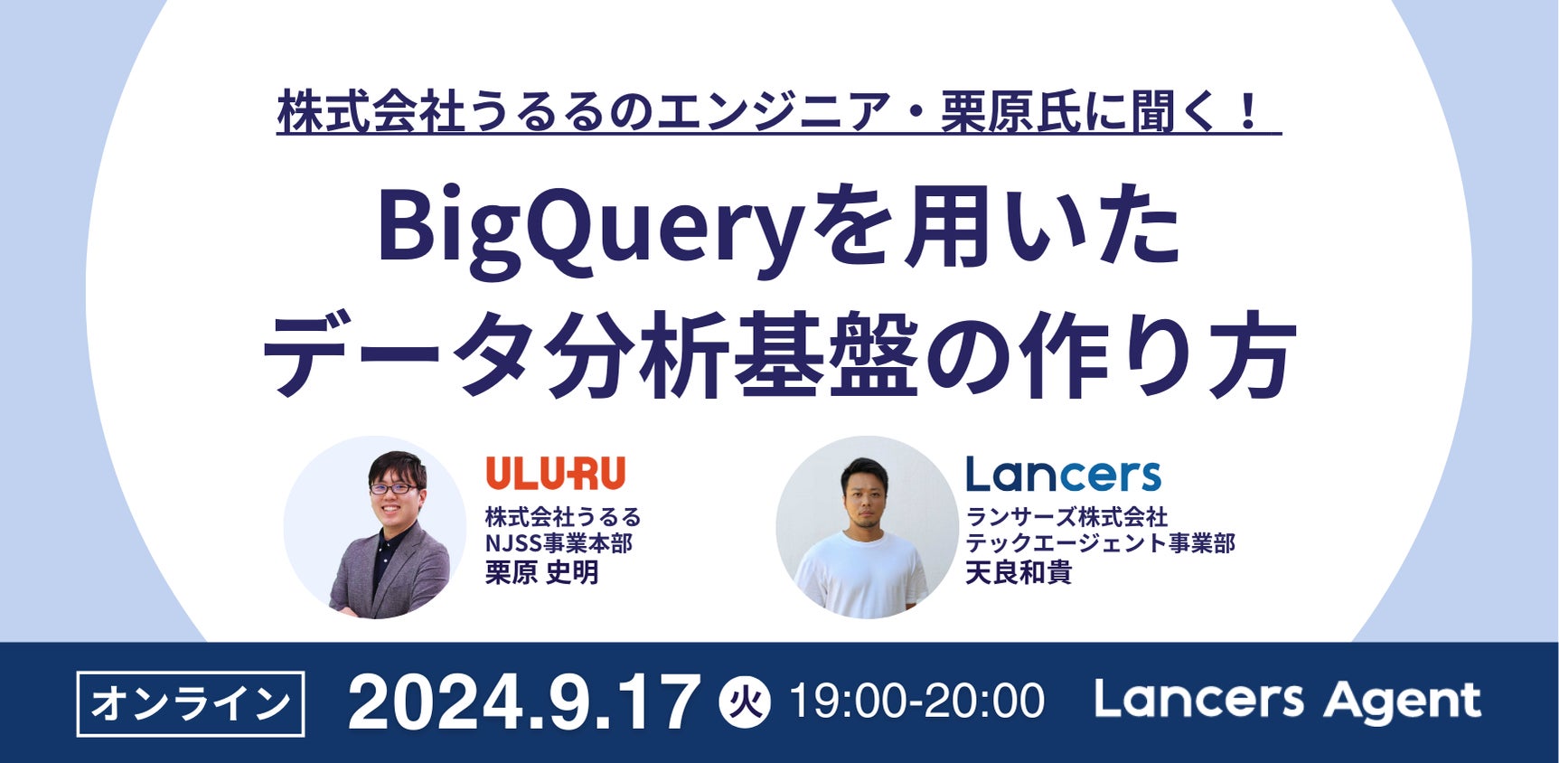 うるる、ランサーズと共催ウェビナー「BigQueryを用いたデータ分析基盤の作り方」を9月17日(火)に開催自動解析をメインとした開発業務を担当する、うるるのエンジニア・栗原が登壇