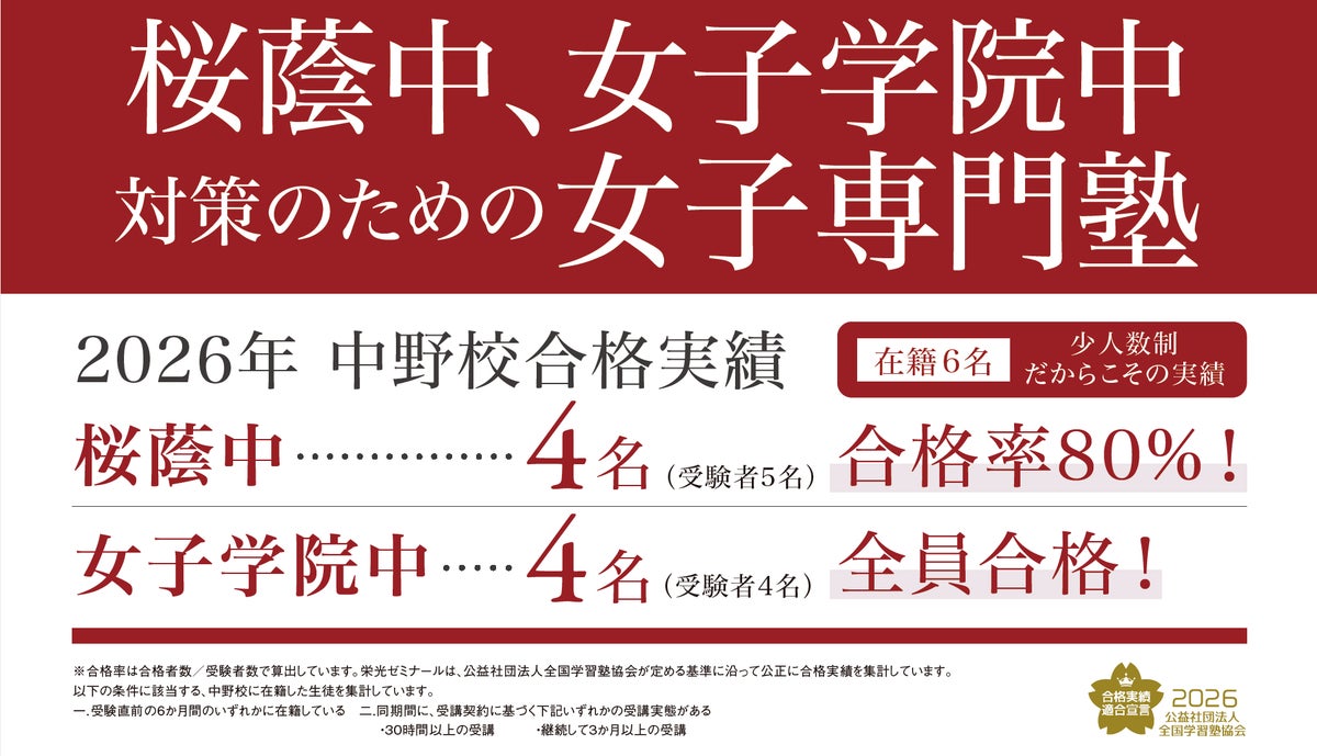 桜蔭中・女子学院中を目指す女子専門塾、冬期講習から新小学2年生コースを開講 現小学1年生向け「授業体験会」を12月に開催
