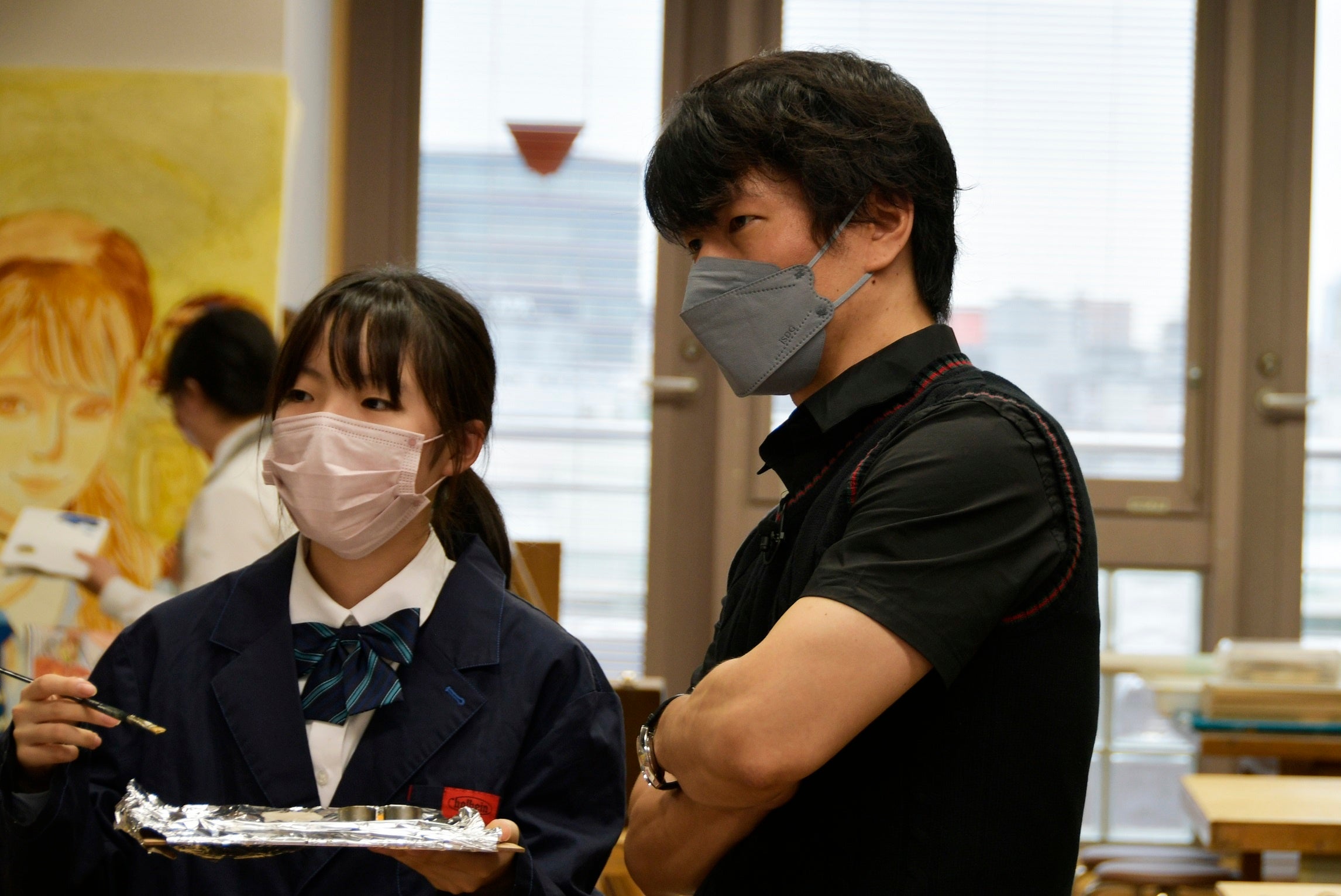 エデュケーショナルネットワーク】“完売画家”中島健太氏と和洋九段女子美術部との共同制作、第４回目を実施 |  株式会社増進会ホールディングスのプレスリリース