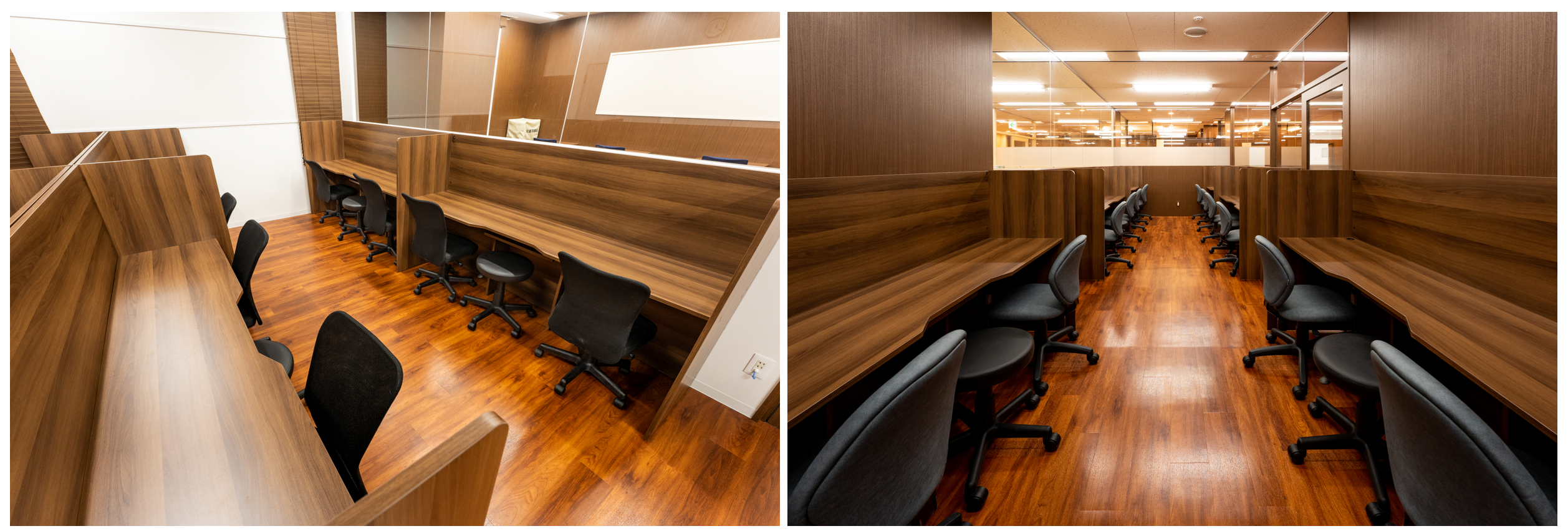 個別指導のブースは机の高さや大きさ、椅子なども、高校生が集中できるように計算された設計です。快適な学習環境で、志望校合格に的を絞った自分だけの課題に取り組めます。