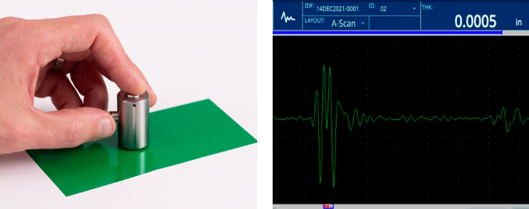 業界最高水準の高周波（125MHz）に対応 高精度測定を実現する、超音波