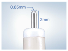 左：ナイフ先端部