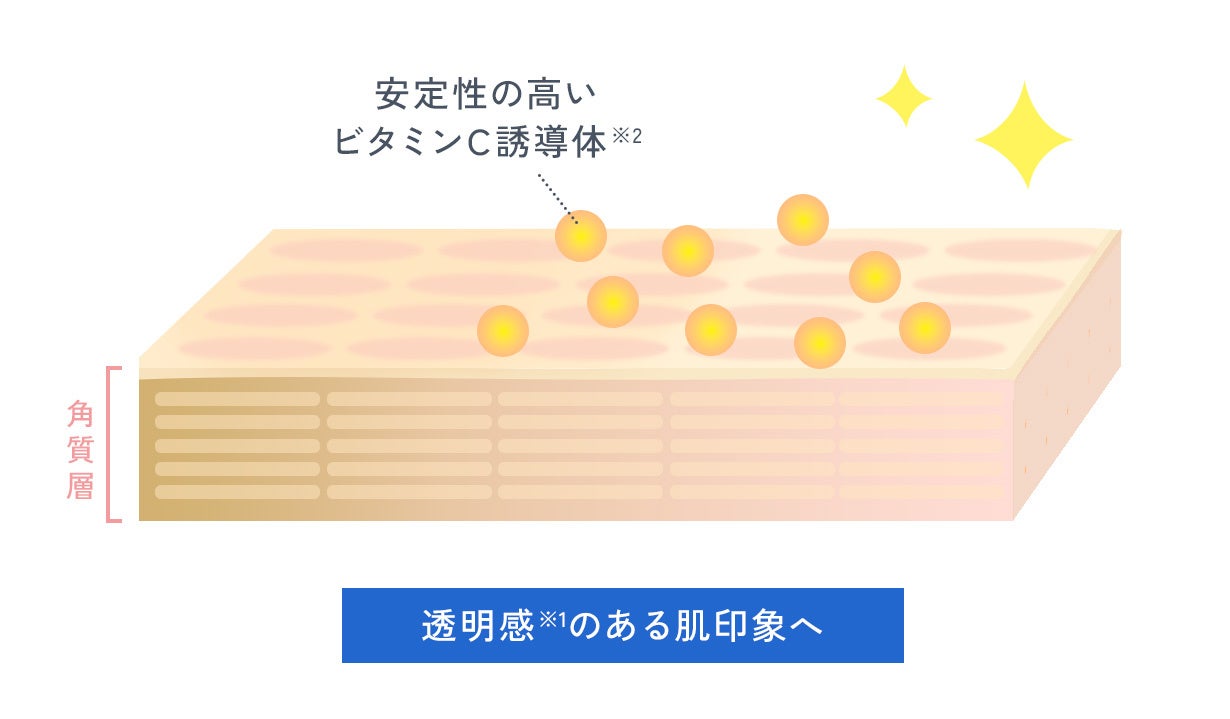 ※1 うるおいによる ※2 アスコルビルグルコシド（うるおいによる透明感ケア成分） ※3 乾燥による