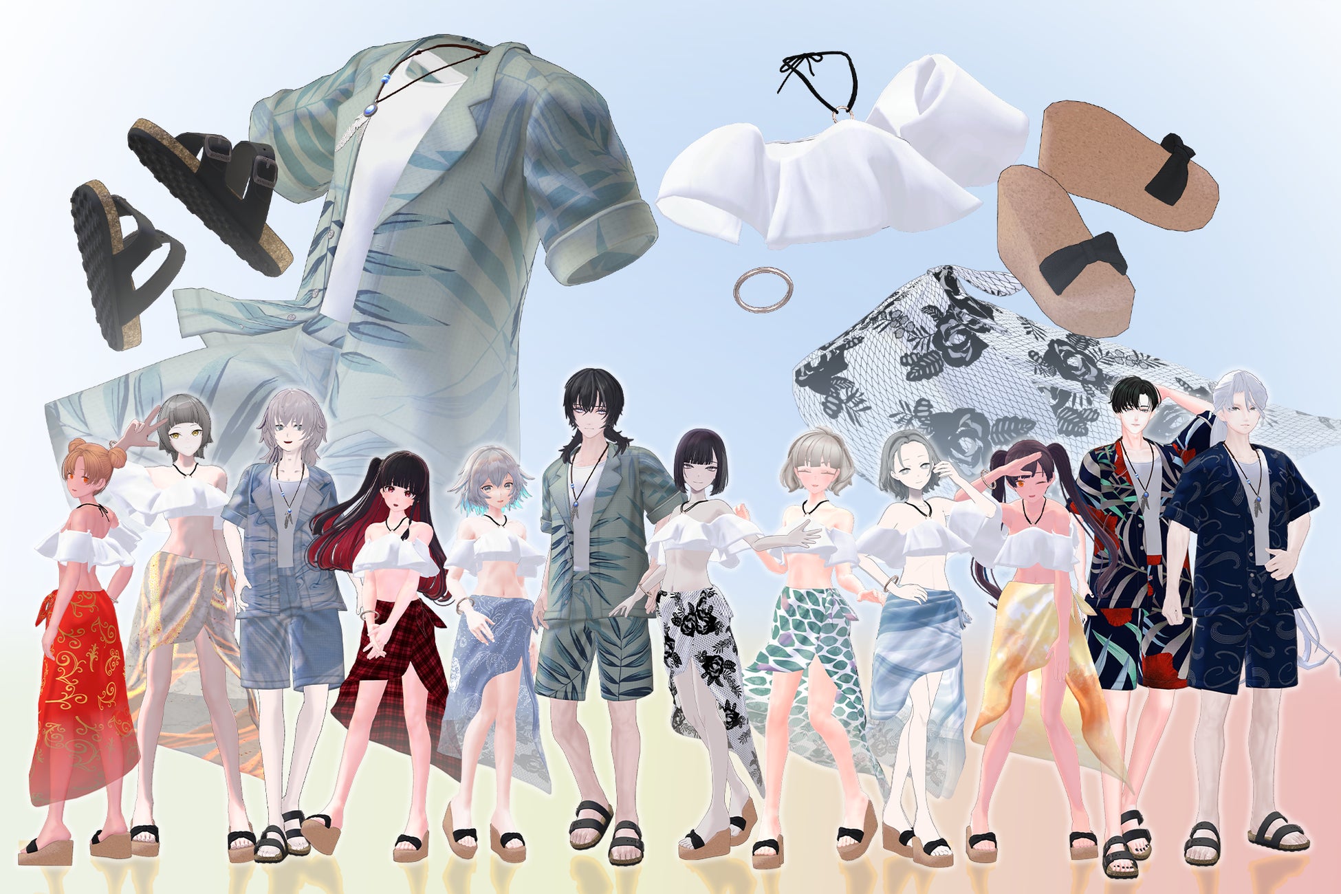 大丸松坂屋百貨店、3Dアバター向けに夏の新作衣装2種を発売! 大丸松坂屋百貨店、3Dアバター向けに夏の新作衣装2種を発売!