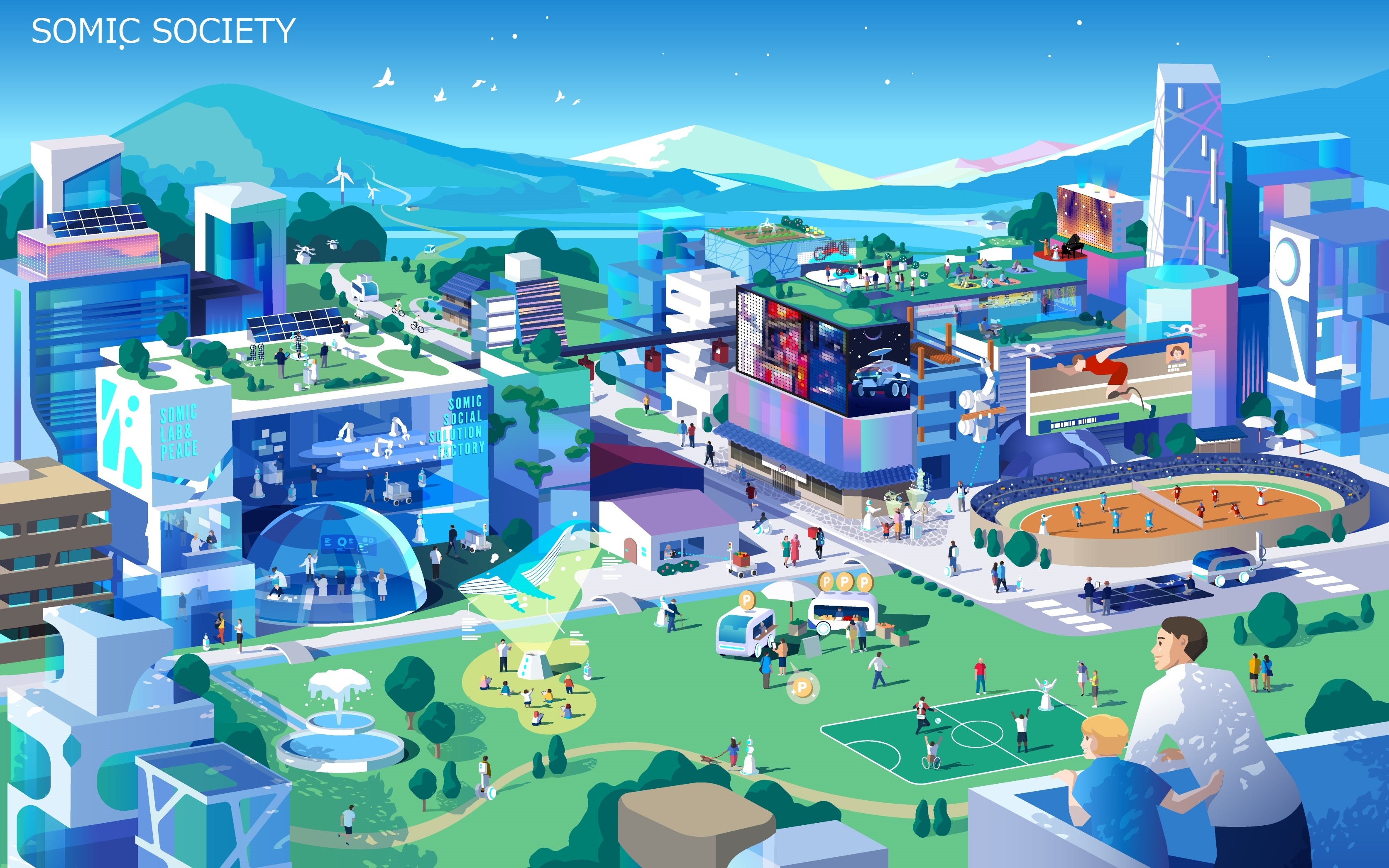 ソミックが創りたい世界を可視化した「SOMIC SOCIETY」　ビジョナライズデザイン