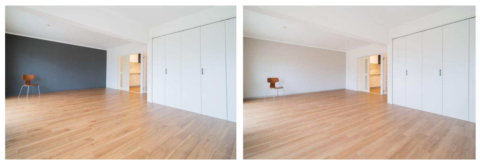 アクセント壁と床はそれぞれ3パターン