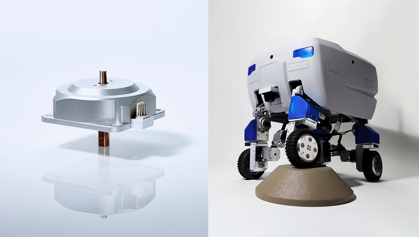 超音波モーター：ピエゾソニック モータ ＋ 自律移動ロボット：Mighty