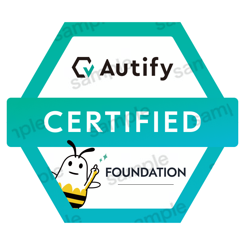 Autify認定バッジのイメージ