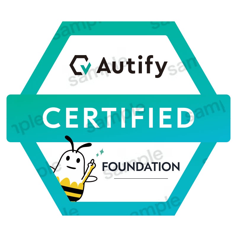Autify認定バッジのイメージ