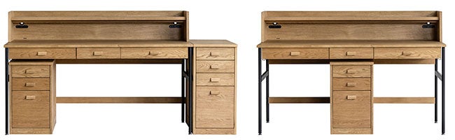 1500デスク＋上置き＋ワゴン