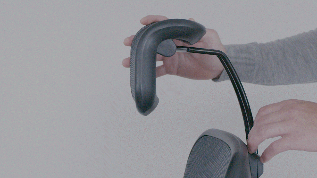 ヘッドレストの角度調整