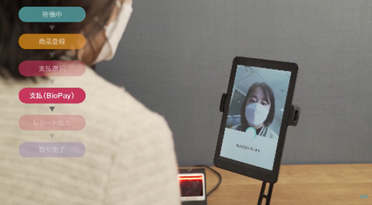 タブレット端末で顔認証決済(BioPay)