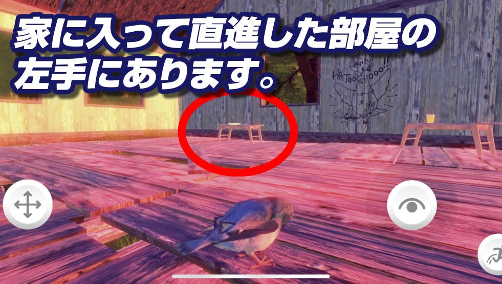 テーブルの場所