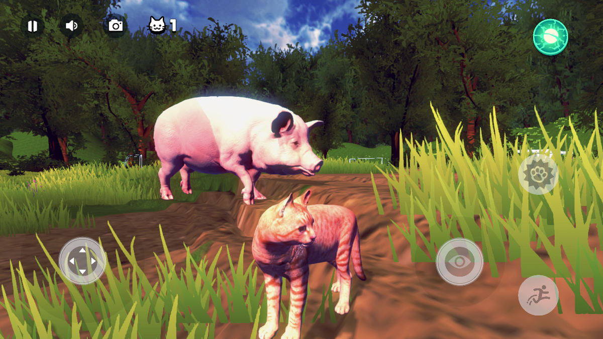 歩く豚と猫その１