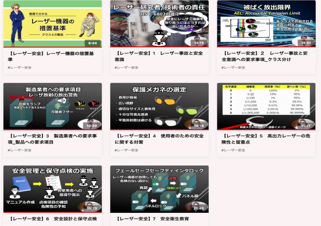 レーザー安全動画