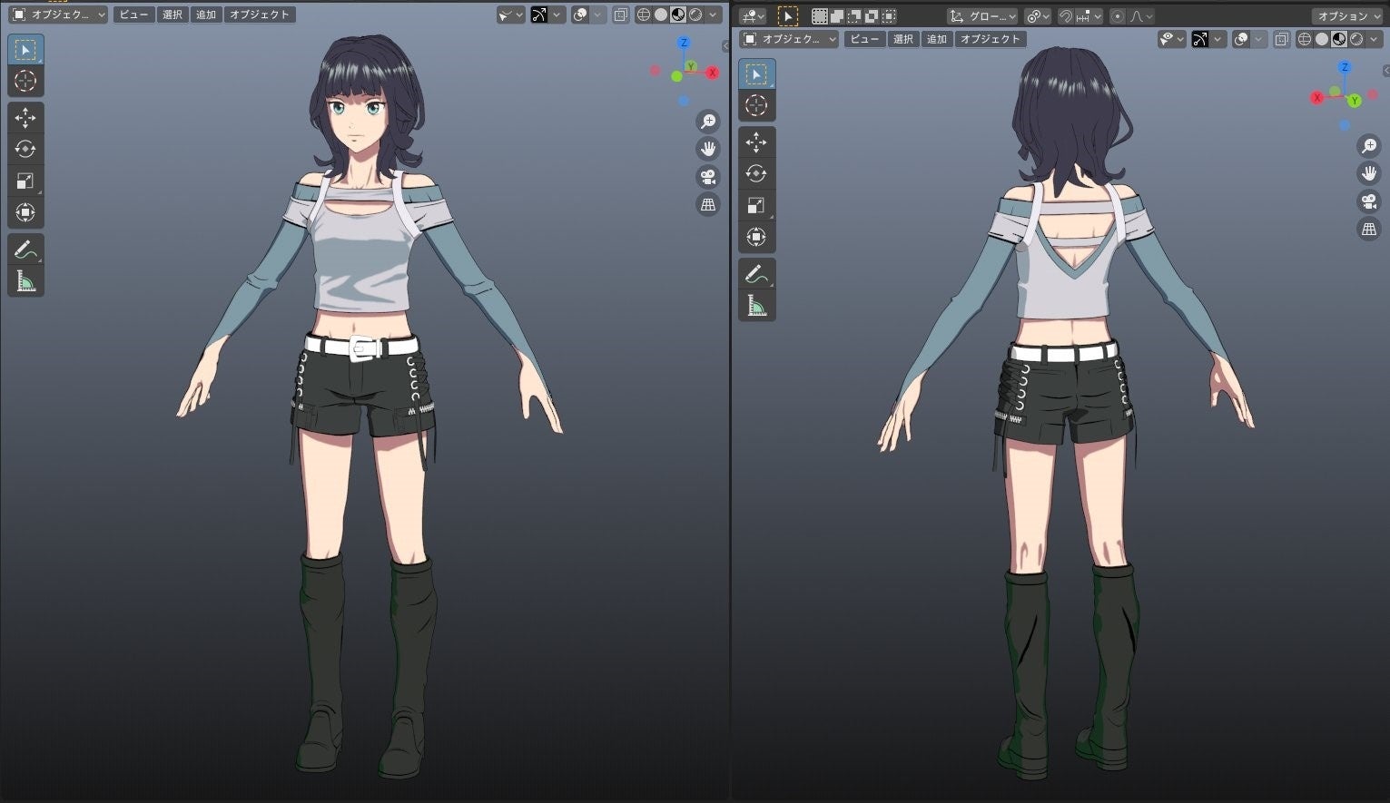 ※学習中のキャラクターモデリング課題事例