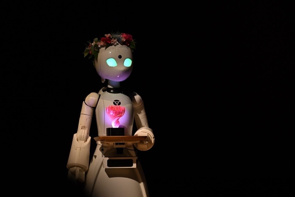 プレゼンターを務めていただいたOriHime-D（撮影：棚田瑛葵）