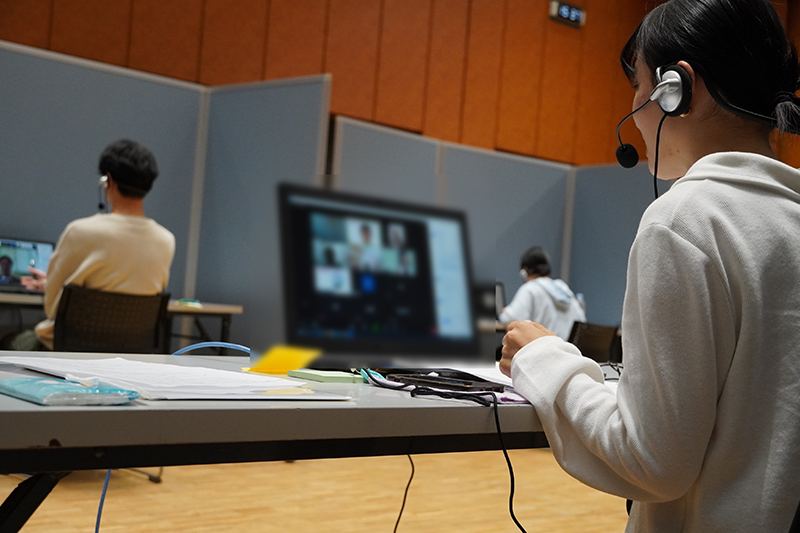 (当日の配信基地の様子)