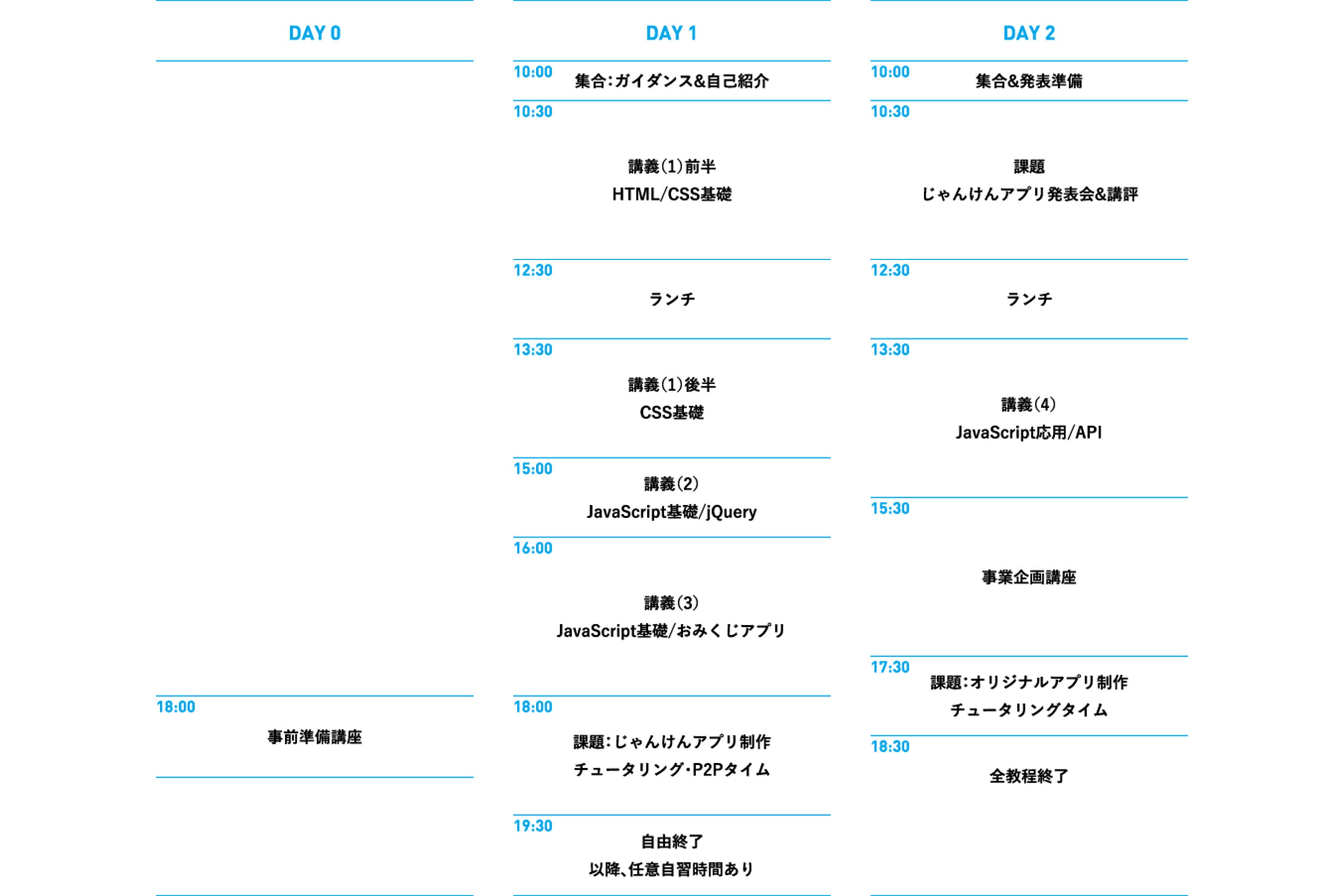 ※各プログラムの時間は変更になる可能性がございます