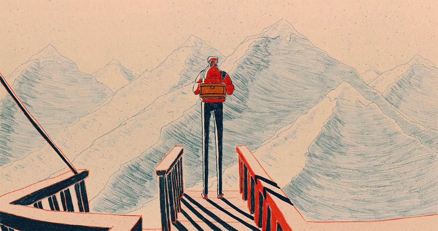 『氷売りの親子』（Ice Merchants）