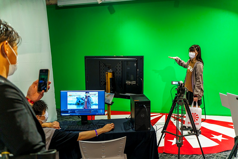 グリーンバック撮影体験