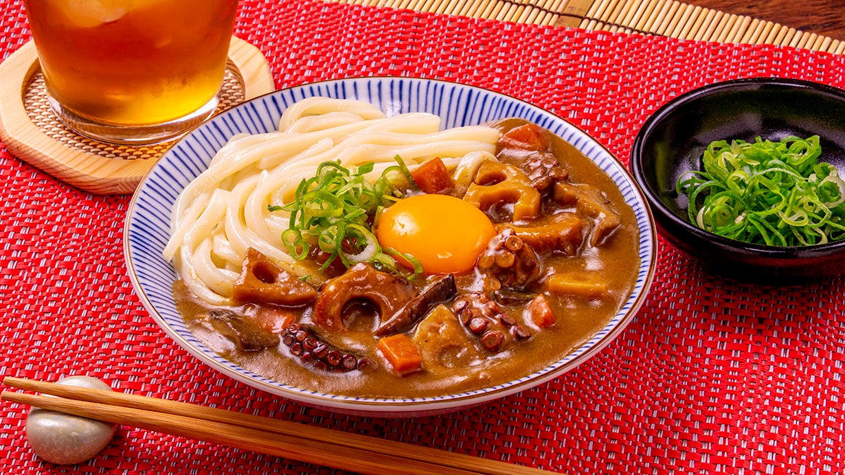 盛り付け例：月見うどん