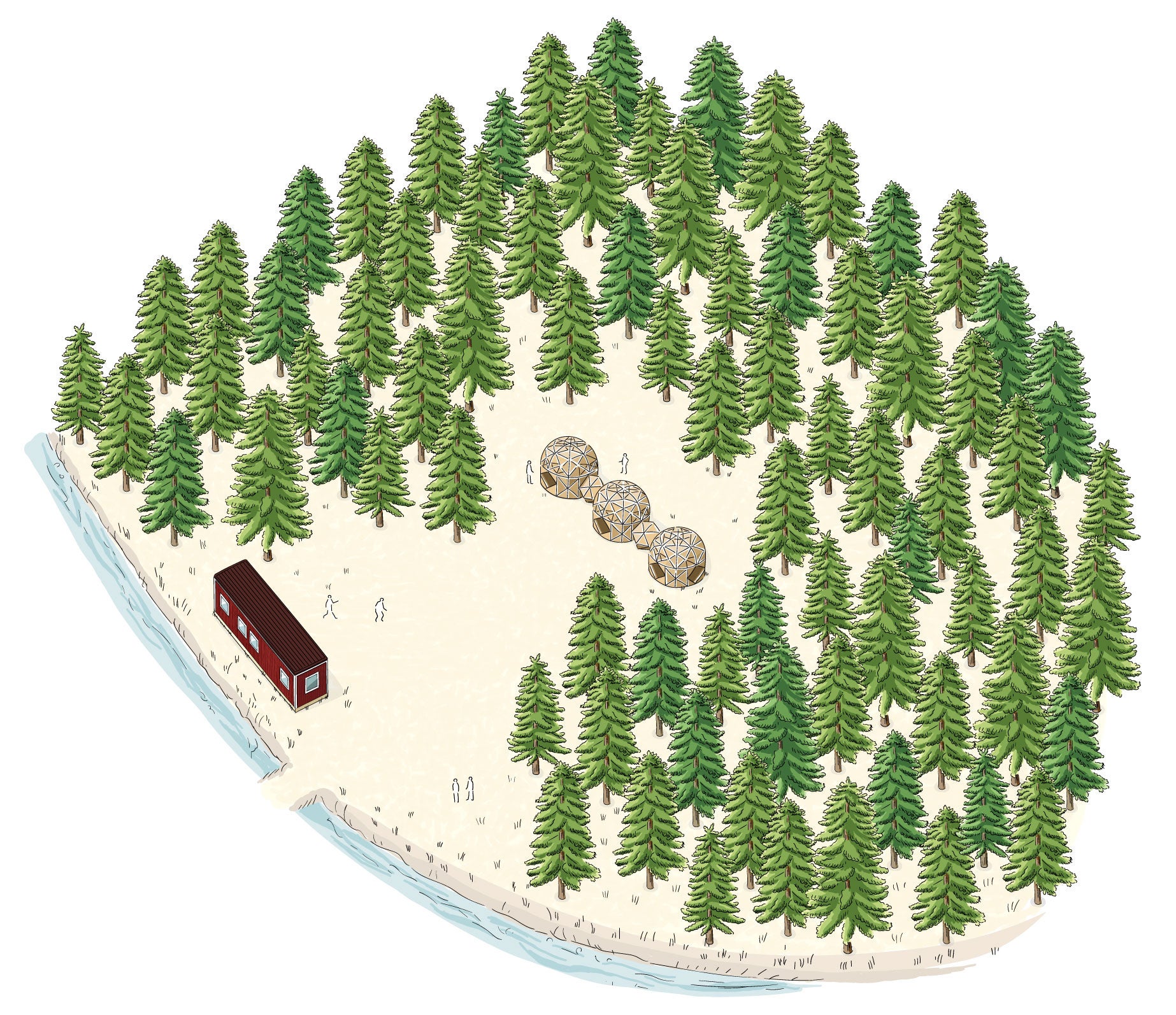 「DANDANの森｣完成予想図（写真中央「DANDANDOME」