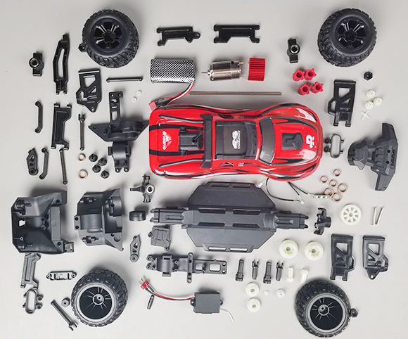 ラジコンカー 36CM オフロード ジープ ラジコン 車 4WD LED車灯 黒