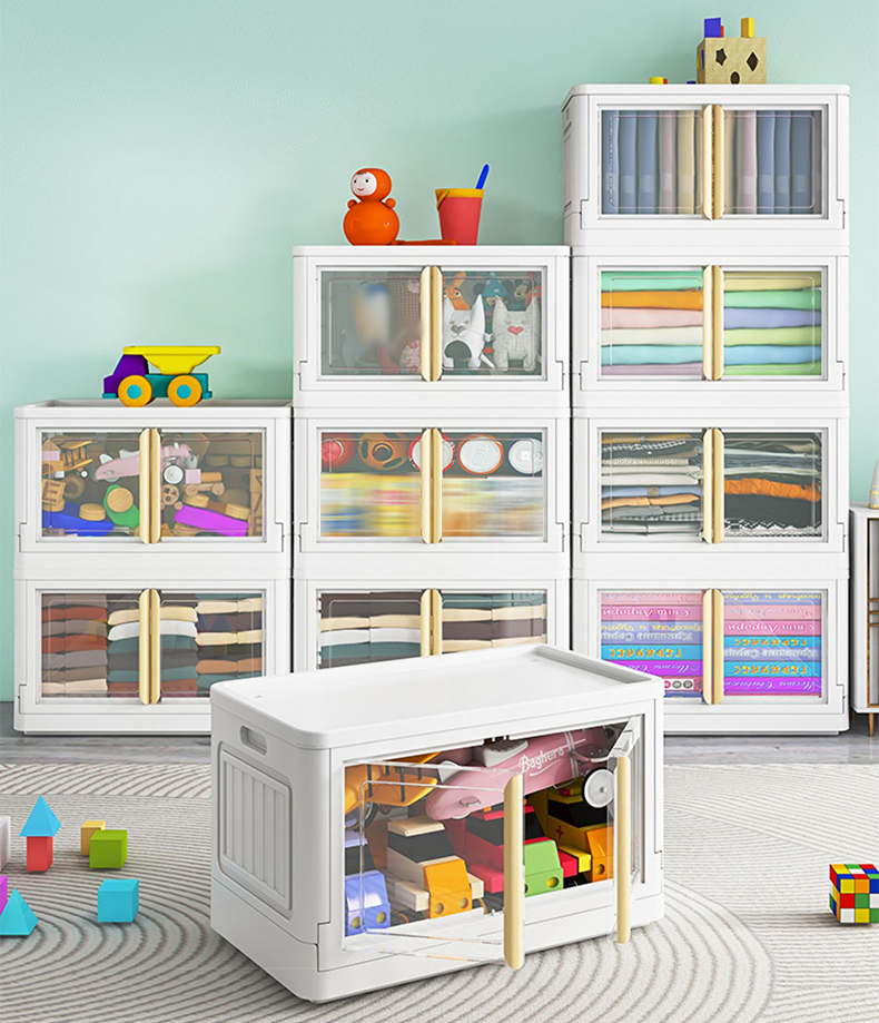 開き方2通り！前と上から開けられる折りたたみ式収納ボックス「Yunobox