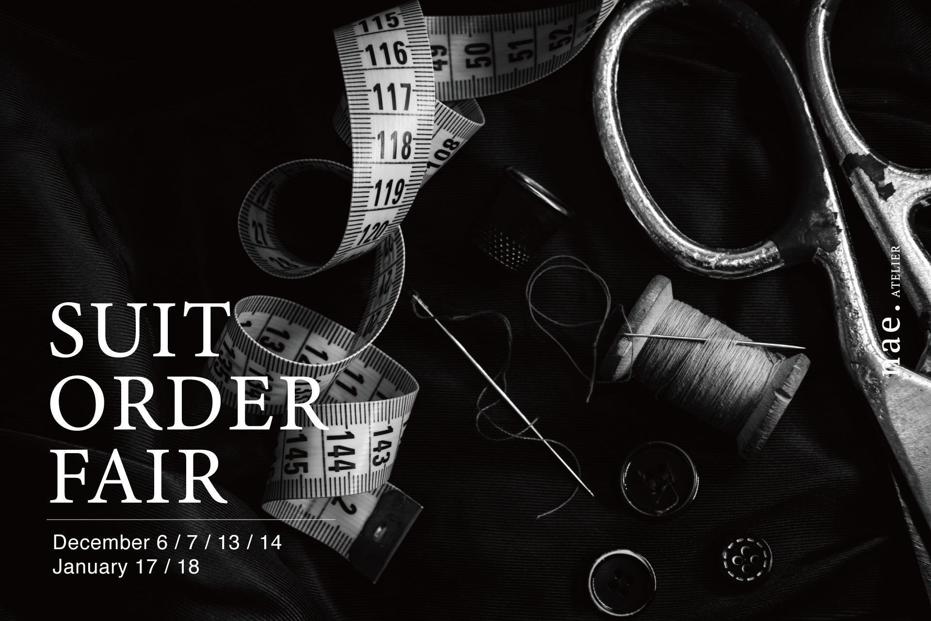 【初開催】ブライダルブランド「アトリエ ナエ（nae. ATELIER）」結婚式後の男性向けにオーダースーツ受注会を特別開催