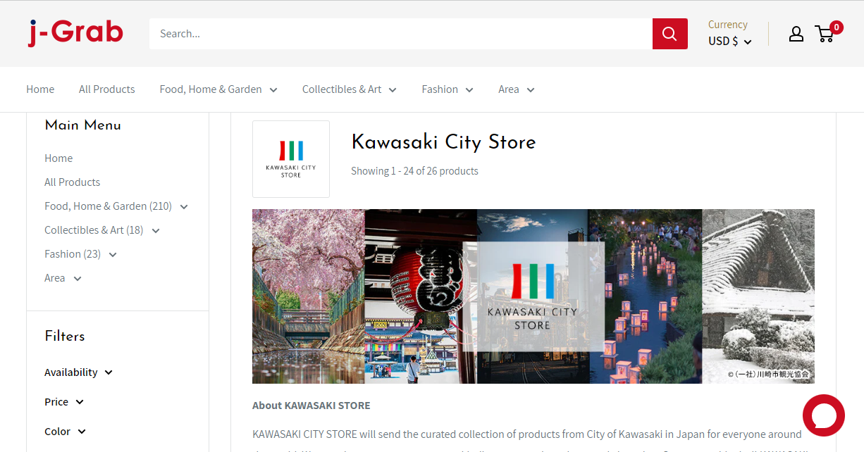 j-Grab Mall 「KAWASAKI CITY STORE」