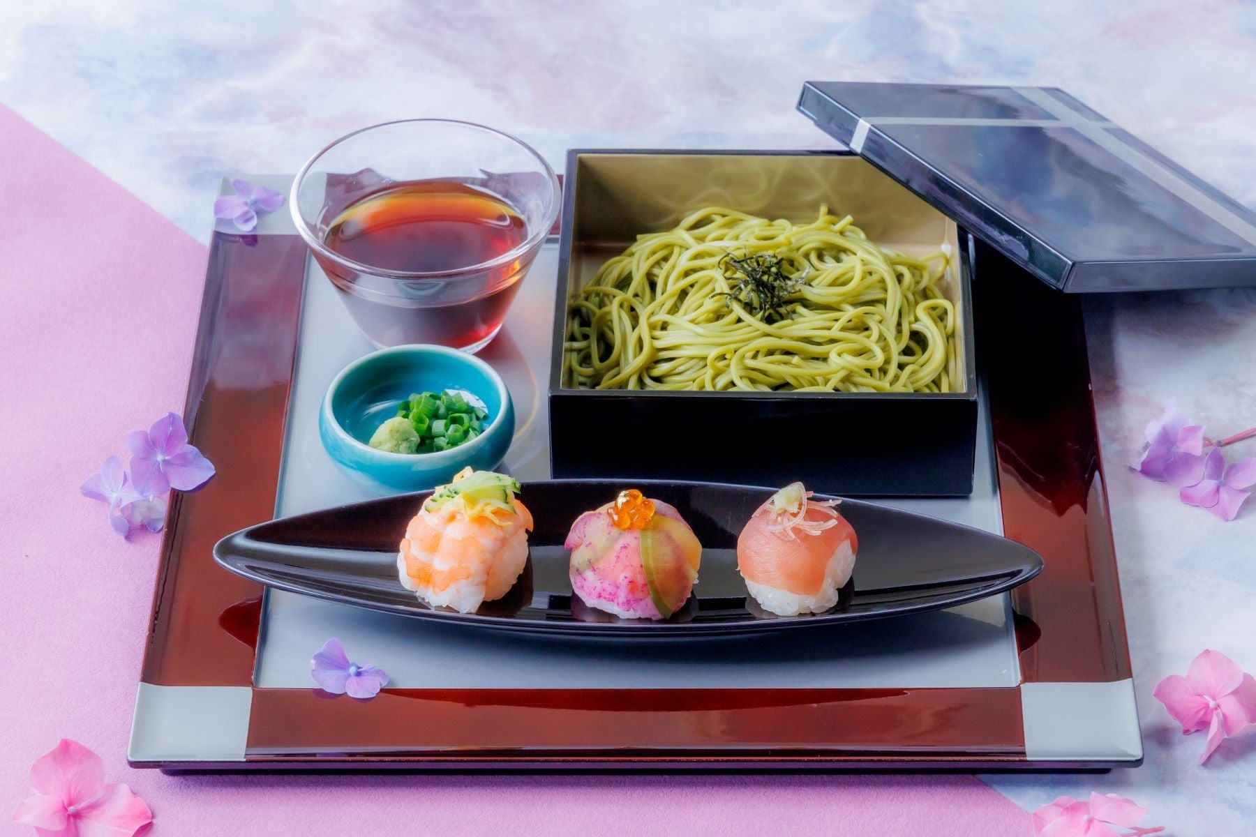 茶そばと手毬寿司ランチイメージ（オプション）