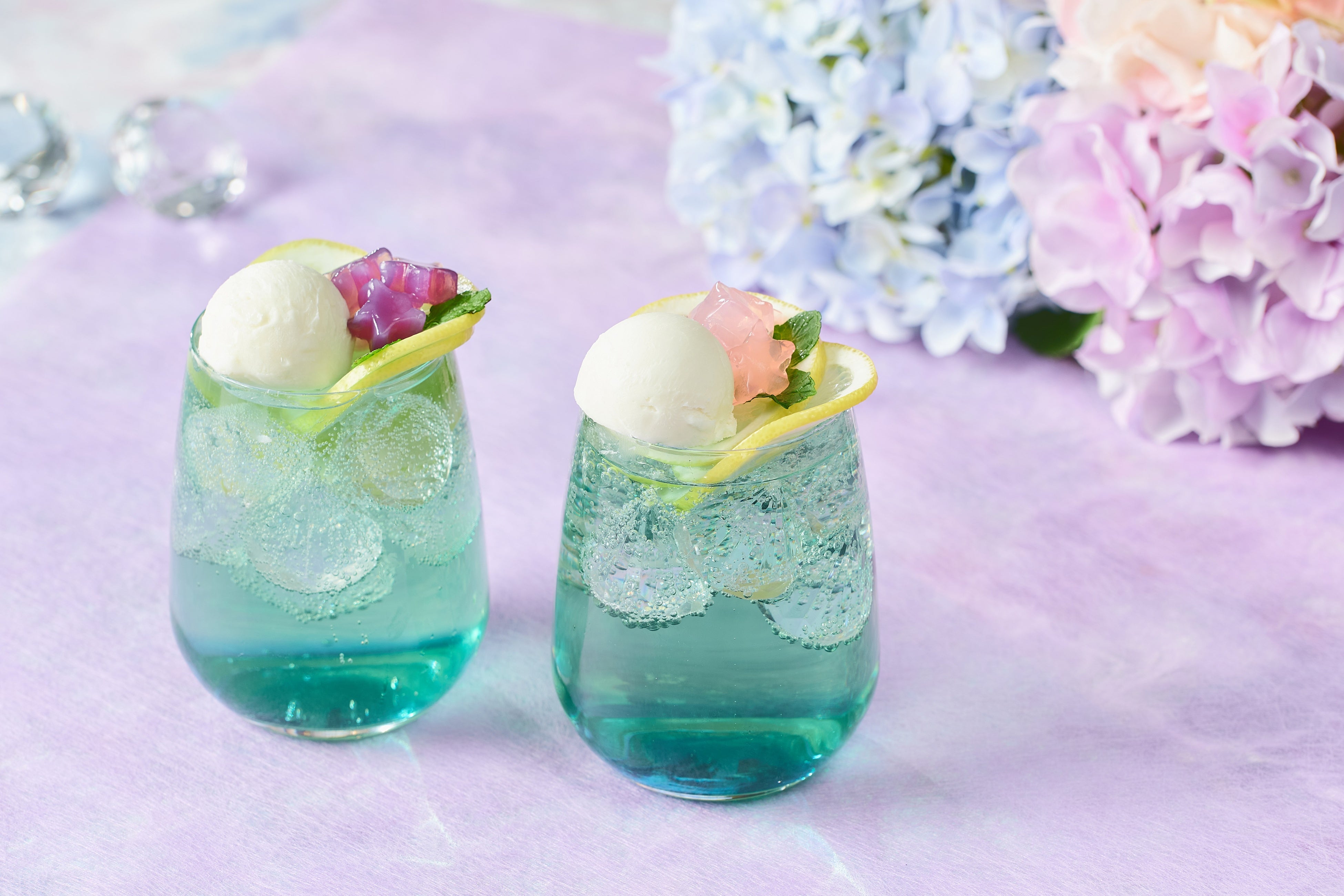 紫陽花クリームソーダ（オプション）